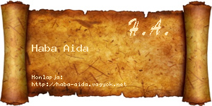 Haba Aida névjegykártya